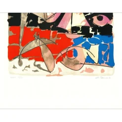 VENARD Claude - Lithographie originale "Voilier" - 74x52cm