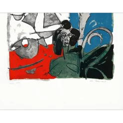VENARD Claude - Lithographie originale "Bord de mer" - 75x53cm