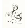 VIKO Victor - Lithographie "Femme et enfant" 32x25cm - 1966