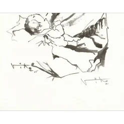 VIKO Victor - Lithographie "Femme et enfant" 32x25cm - 1966