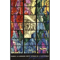 VILLON Jacques - Lithographie "France / Lorraine / Metz Vitraux de la cathédrale" 100x62cm - 1962