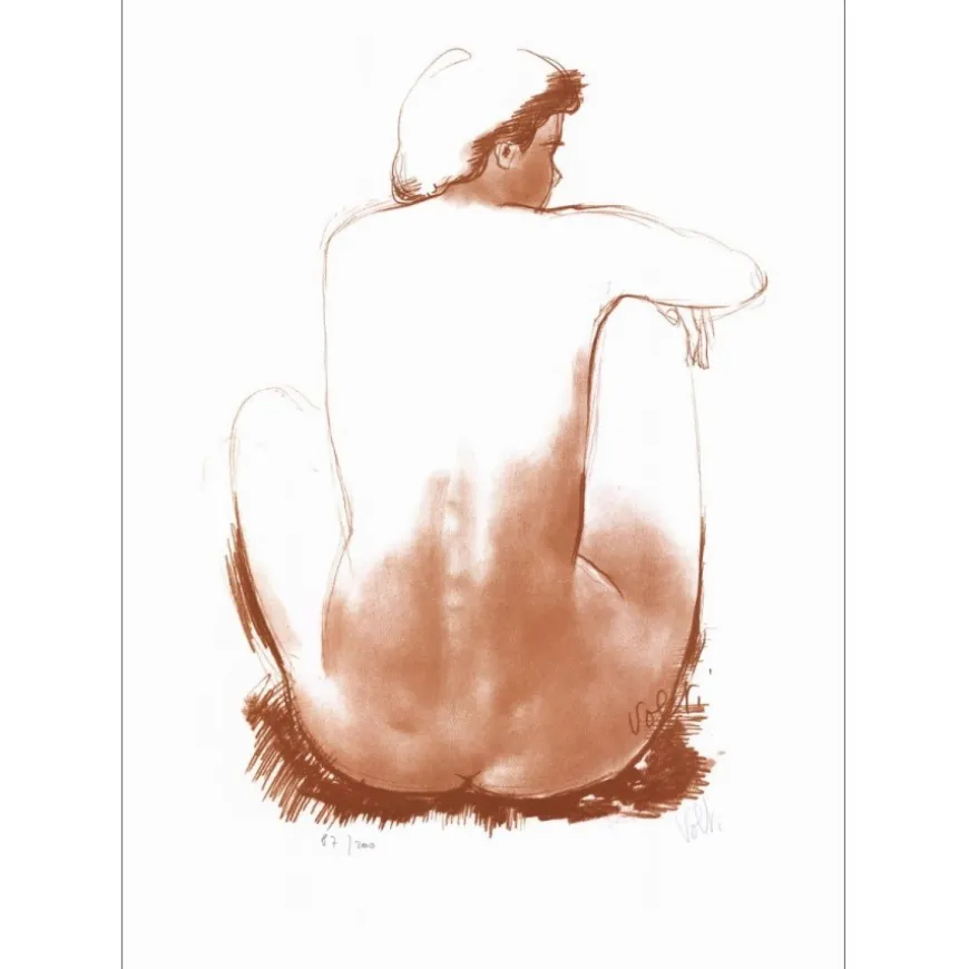 VOLTI Antoniucci - Lithographie "Femme nue" 65x46cm