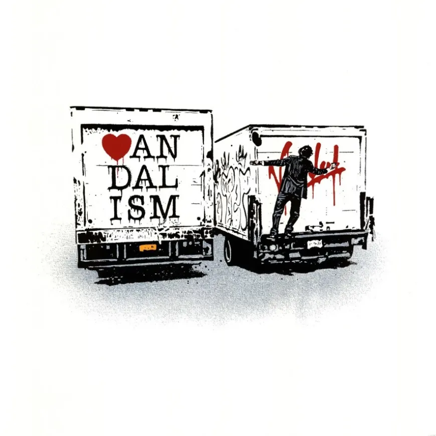 WALKER Nick - Sérigraphie originale "Truck Prow white édition" 71x71cm - 2015