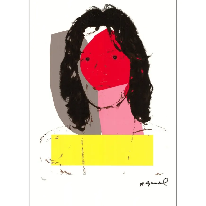 WARHOL Andy - Sérigraphie "Mick Jagger II" 57x39cm - 1995