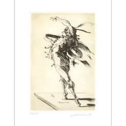 WEISBUCH Claude - Gravure originale "Hommage à Jacques CALLOT I" 45x32cm - 2012