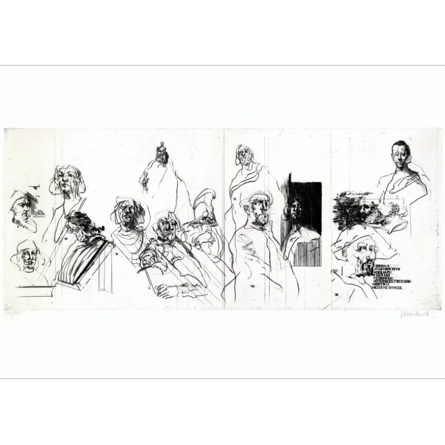 WEISBUCH Claude - Gravure originale "De Principatibus I" 63x90cm - 1972