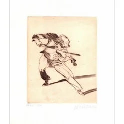 WEISBUCH Claude - Gravure originale "L'ouverture" 57x38cm
