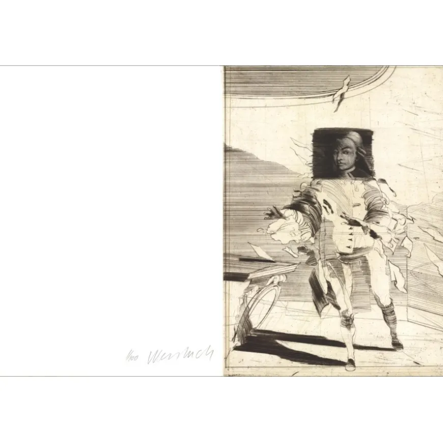 WEISBUCH Claude - Gravure originale "Mozart" 37x57cm