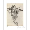 WEISBUCH Claude - Gravure originale "Le violoniste" 38x29cm - 1990