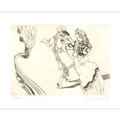 WEISBUCH Claude - Gravure originale "Opéra, Manon Lescaut" 28x38cm