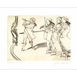WEISBUCH Claude - Gravure originale "Opéra, La flûte enchantée" 28x38cm