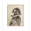 WEISBUCH Claude - Gravure originale "Portrait dans l'ombre" 38x28cm
