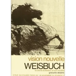 WEISBUCH Claude - Lithographie "Exposition Vision nouvelle, Paris" 72x49cm - 1977 (V2)