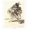 WEISBUCH Claude - Lithographie originale "Comédia Dell'Arte, Pulcinella" 38x28cm - 2006