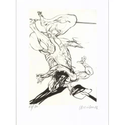 WEISBUCH Claude - Porfolio de 3 Gravures originales " Lettre au Docteur Dermeste " 31x22cm - 1975